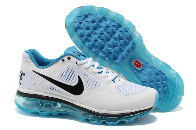 Nike Air Max 2013 White Black Blue Shoes - Click Image to Close